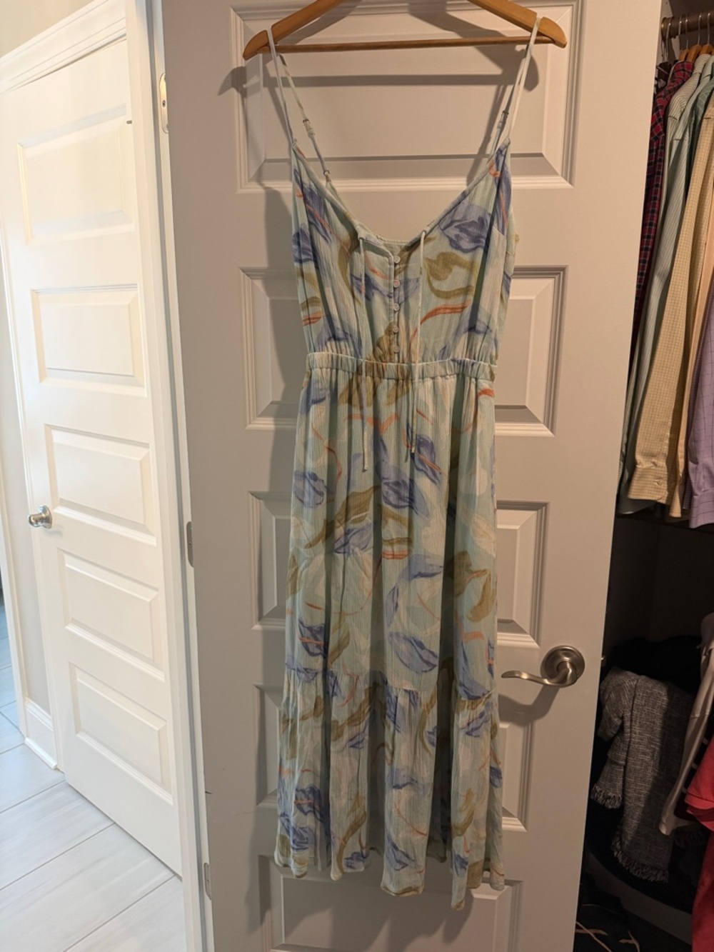Abercrombie & Fitch Light Blue Floral Maxi Dress